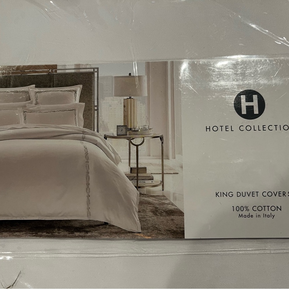Macy's Hotel Collection White King Duvet Cover Set